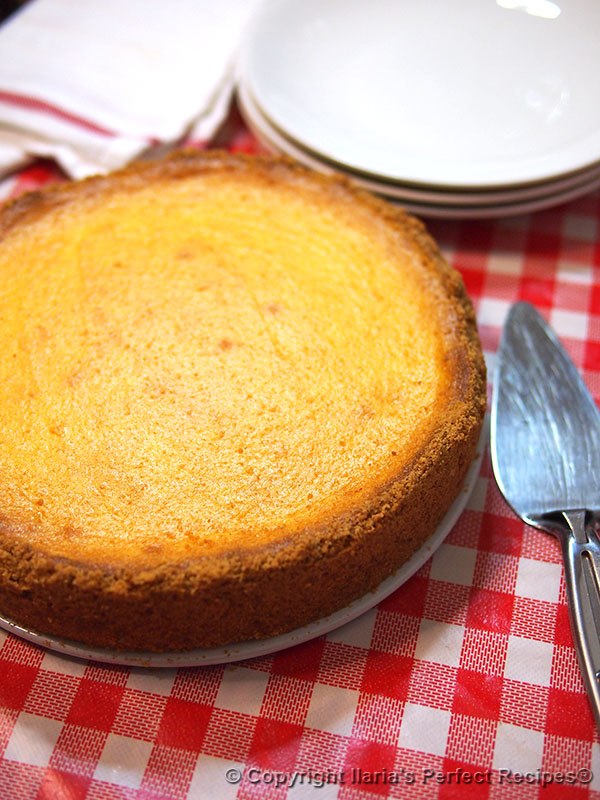 italian cheesecake baked side