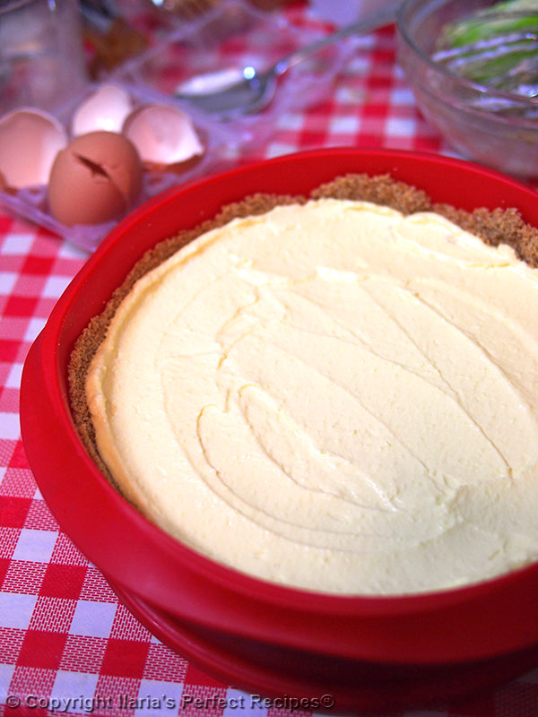 italian cheesecake batter leveled springform pan