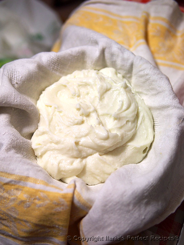 ricotta inside cloth